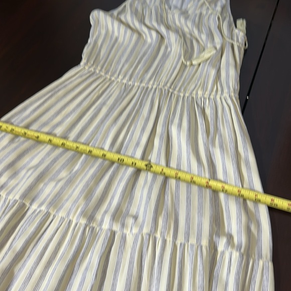 Lauren Conrad Halter Yellow Blue Striped Cottagecore Boho Maxi Dress - Picture 14 of 15